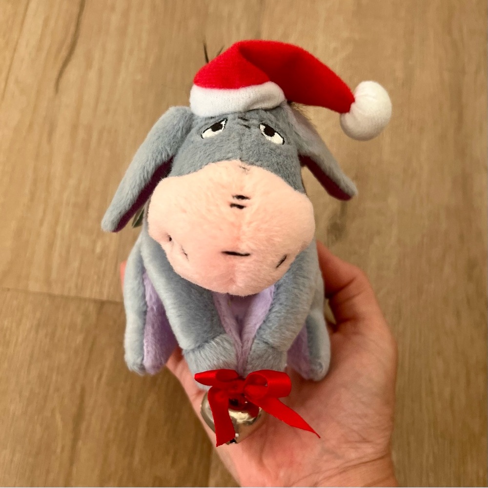 Disney Winnie The Pooh‎ Eeyore With Red Hat Plush Toy Christmas Ornament NWT